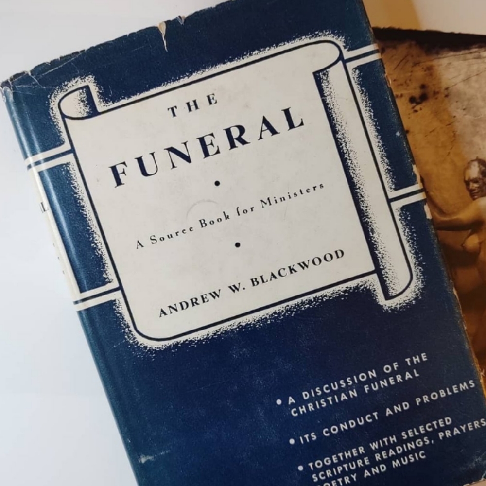 Vintage funeral book.